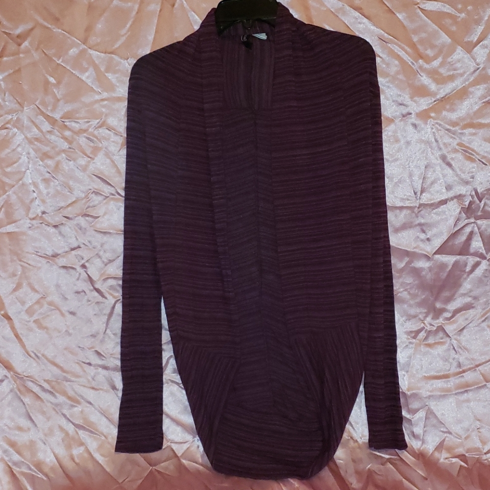 Purple striped cardigan